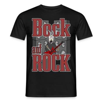 Bock auf Rock Schaf Schafbock - Männer T-Shirt - Schwarz - Vorne - AI Model Male 178 light (178cm)