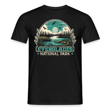 Parc national des Everglades Outdoor Tours États-Unis - T-shirt homme - noir - Devant - AI Model Male 178 light (178cm)