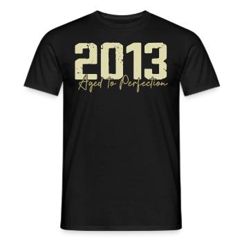 Original 2013 Rétro 2013 Cadeau d’anniversaire 2013 - T-shirt homme - noir - Devant - AI Model Male 178 light (178cm)