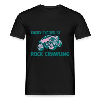 Easily Excited By Rock Crawling 2 - Men's T-Shirt - black - Front - AI Model Male 178 light (178cm)