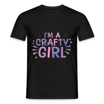 I'm A Crafty Girl 4 - Männer T-Shirt - Schwarz - Vorne - AI Model Male 178 light (178cm)