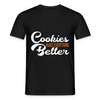 Cookies Make Everything Better 6 - Men's T-Shirt - black - Front - AI Model Male 178 light (178cm)
