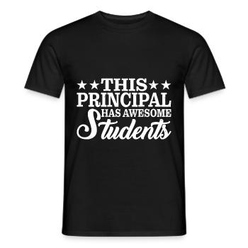 This Principal Has Awesome Students 2 - Men's T-Shirt - black - Front - AI Model Male 178 light (178cm)