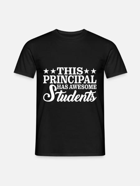 This Principal Has Awesome Students 2 - Männer T-Shirt - Schwarz