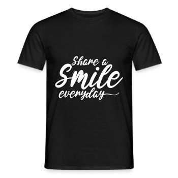 Share A Smile Everyday - Men's T-Shirt - black - Front - AI Model Male 178 light (178cm)
