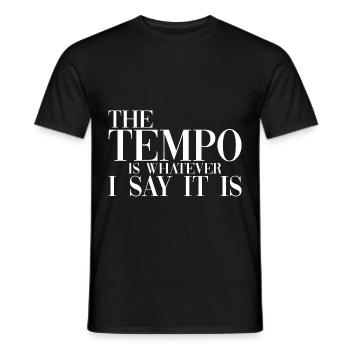 Le tempo est ce que je dis, c’est - T-shirt homme - noir - Devant - AI Model Male 178 light (178cm)