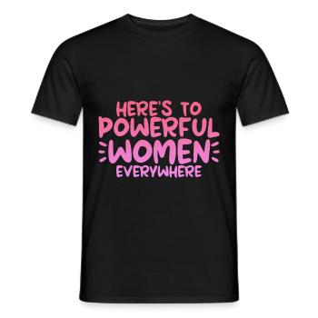 Voici les femmes puissantes partout 4 - T-shirt homme - noir - Devant - AI Model Male 178 light (178cm)