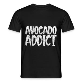 Accro à l’avocat 3 - T-shirt homme - noir - Devant - AI Model Male 178 light (178cm)