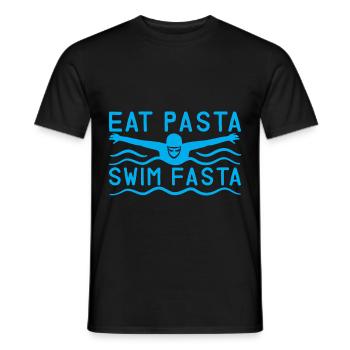 Eat Pasta Swim Fasta 5 - Männer T-Shirt - Schwarz - Vorne - AI Model Male 178 light (178cm)