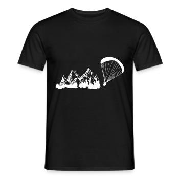 Montagne - Parapente - (8) - T-shirt homme - noir - Devant - AI Model Male 178 light (178cm)