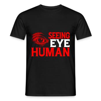 Seeing Eye Human 17 - Männer T-Shirt - Schwarz - Vorne - AI Model Male 178 light (178cm)
