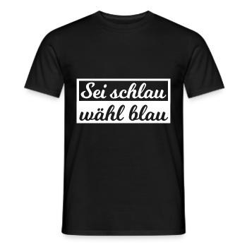 Blaues Deutschland - Männer T-Shirt - Schwarz - Vorne - AI Model Male 178 light (178cm)