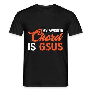 My Favorite Chord Is Gsus 3 - Männer T-Shirt - Schwarz - Vorne - AI Model Male 178 light (178cm)