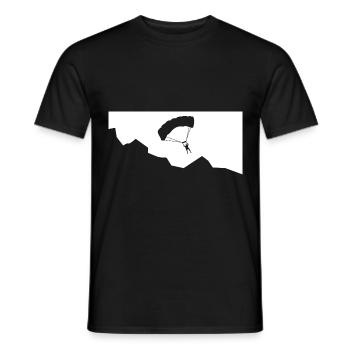 Parapente - (2) - T-shirt homme - noir - Devant - AI Model Male 178 light (178cm)