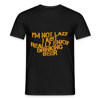 I Really Enjoy Drinking Beer 3 - Men's T-Shirt - black - Front - AI Model Male 178 light (178cm)