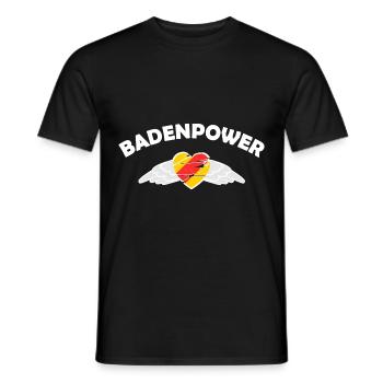 Die Macht aus Baden - Männer T-Shirt - Schwarz - Vorne - AI Model Male 178 light (178cm)