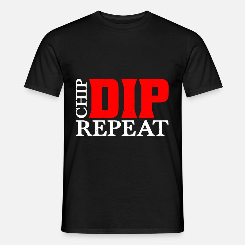 Chip Dip Repeat 12 - Männer T-Shirt - Schwarz