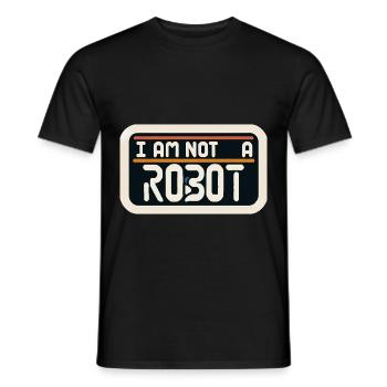 I Am Not A Robot 4 - Männer T-Shirt - Schwarz - Vorne - AI Model Male 178 light (178cm)
