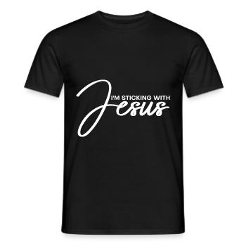 I'm Sticking With Jesus 2 - Men's T-Shirt - black - Front - AI Model Male 178 light (178cm)