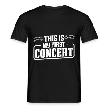 This is My First Concert 40 - Men's T-Shirt - black - Front - AI Model Male 178 light (178cm)