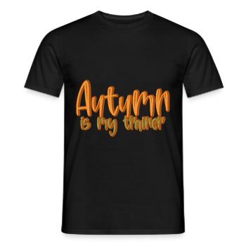 Autumn Is My Trainer 4 - Men's T-Shirt - black - Front - AI Model Male 178 light (178cm)
