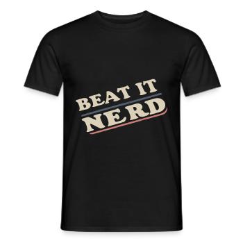 Battez-le Nerd 18 - T-shirt homme - noir - Devant - AI Model Male 178 light (178cm)
