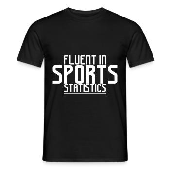 Fluent In Sports Statistics 4 - Men's T-Shirt - black - Front - AI Model Male 178 light (178cm)
