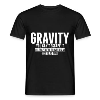 La gravité, vous ne pouvez pas y échapper - T-shirt homme - noir - Devant - AI Model Male 178 light (178cm)