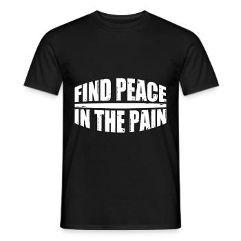 Trouver la paix dans la douleur 18 - T-shirt homme - noir - Devant - AI Model Male 178 light (178cm)