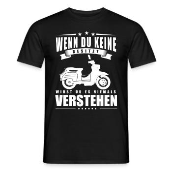 Simson, Simmi, DDR Ostalgie Wenn du keine Besitzt - Männer T-Shirt - Schwarz - Vorne - AI Model Male 178 light (178cm)