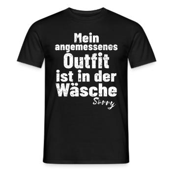 Angemessenes Outfit Veranstaltung Lustig - Männer T-Shirt - Schwarz - Vorne - AI Model Male 178 light (178cm)