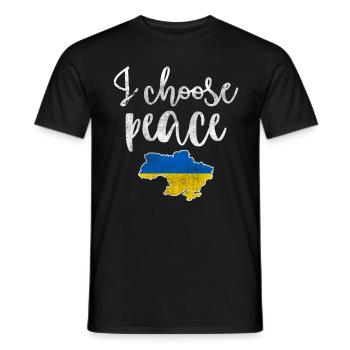 Ukraine Solidarität - Männer T-Shirt - Schwarz - Vorne - AI Model Male 178 light (178cm)
