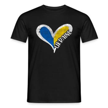 Ukraine War - Men's T-Shirt - black - Front - AI Model Male 178 light (178cm)
