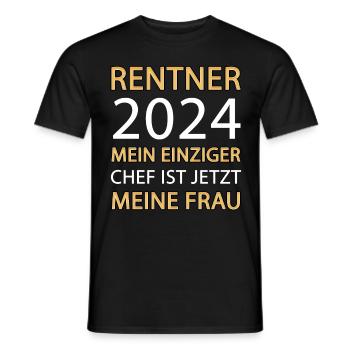Ruhestand Frau Chef 2024 - Männer T-Shirt - Schwarz - Vorne - AI Model Male 178 light (178cm)