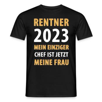2023 Rente Rentner Pension In Rente - Männer T-Shirt - Schwarz - Vorne - AI Model Male 178 light (178cm)