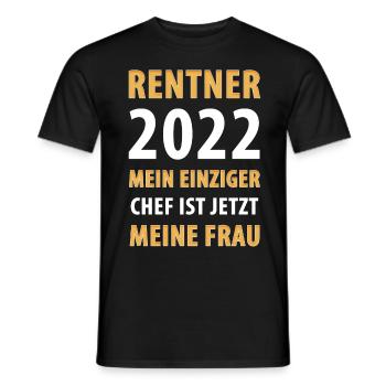 2022 Rente Rentner Pension - Männer T-Shirt - Schwarz - Vorne - AI Model Male 178 light (178cm)