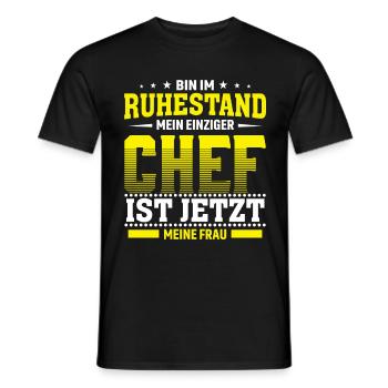 Pension Rente - Männer T-Shirt - Schwarz - Vorne - AI Model Male 178 light (178cm)