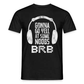 Gamer Noobs Brb - Männer T-Shirt - Schwarz - Vorne - AI Model Male 178 light (178cm)