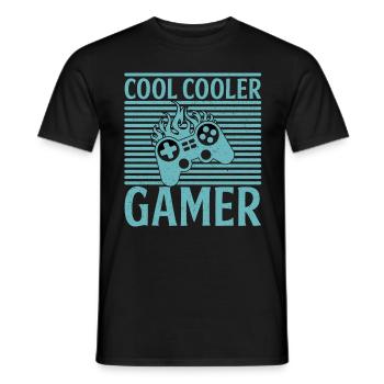 Gaming Gamer Zocken Computer Nerd - Men's T-Shirt - black - Front - AI Model Male 178 light (178cm)