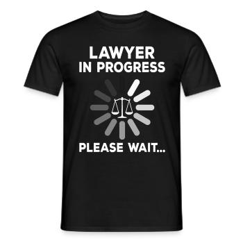 Law Student - Men's T-Shirt - black - Front - AI Model Male 178 light (178cm)