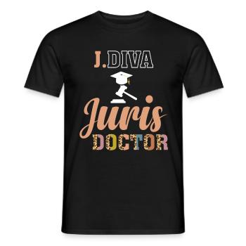 Droit étudiant jurassien - T-shirt homme - noir - Devant - AI Model Male 178 light (178cm)