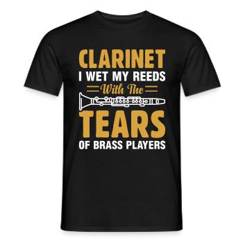 Clarinettiste Instrument de musique Clarinette musicale - T-shirt homme - noir - Devant - AI Model Male 178 light (178cm)