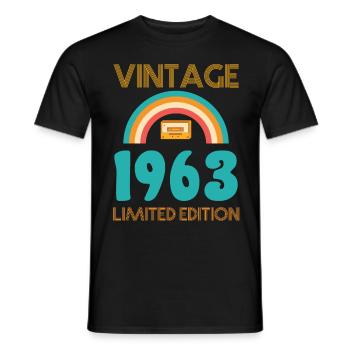 Retro Classic 1963 - Men's T-Shirt - black - Front - AI Model Male 178 light (178cm)