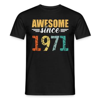 Tout simplement génial depuis 1971 - toujours imbattable - T-shirt homme - noir - Devant - AI Model Male 178 light (178cm)