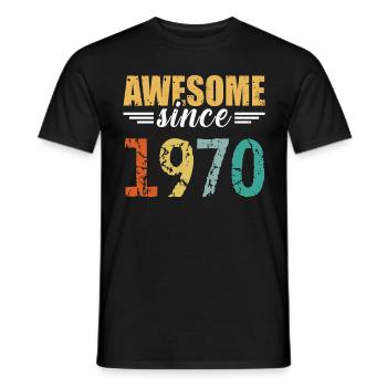 Tout simplement génial depuis 1970 - toujours imbattable - T-shirt homme - noir - Devant - AI Model Male 178 light (178cm)