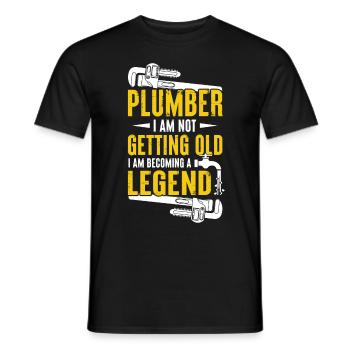 Heating construction Heating installer - Men's T-Shirt - black - Front - AI Model Male 178 light (178cm)