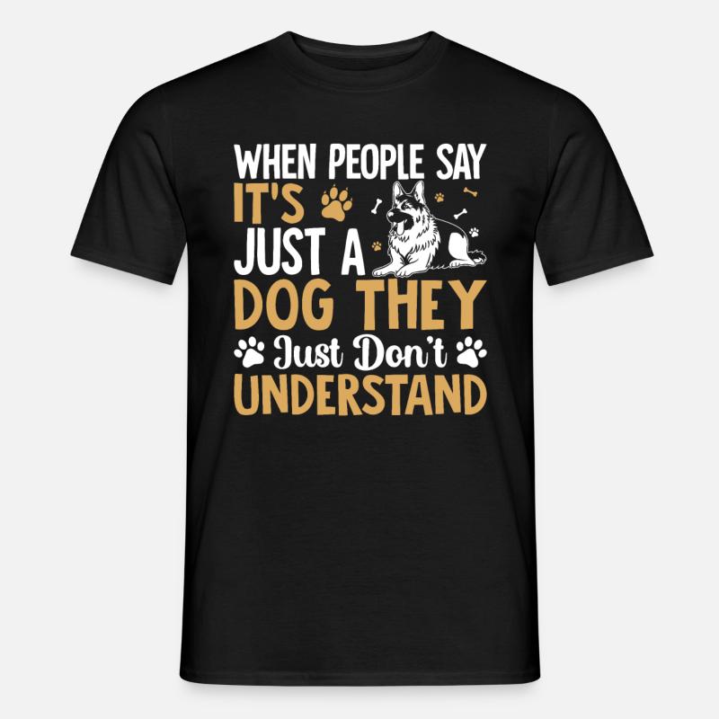 Schäferhund - Männer T-Shirt - Schwarz