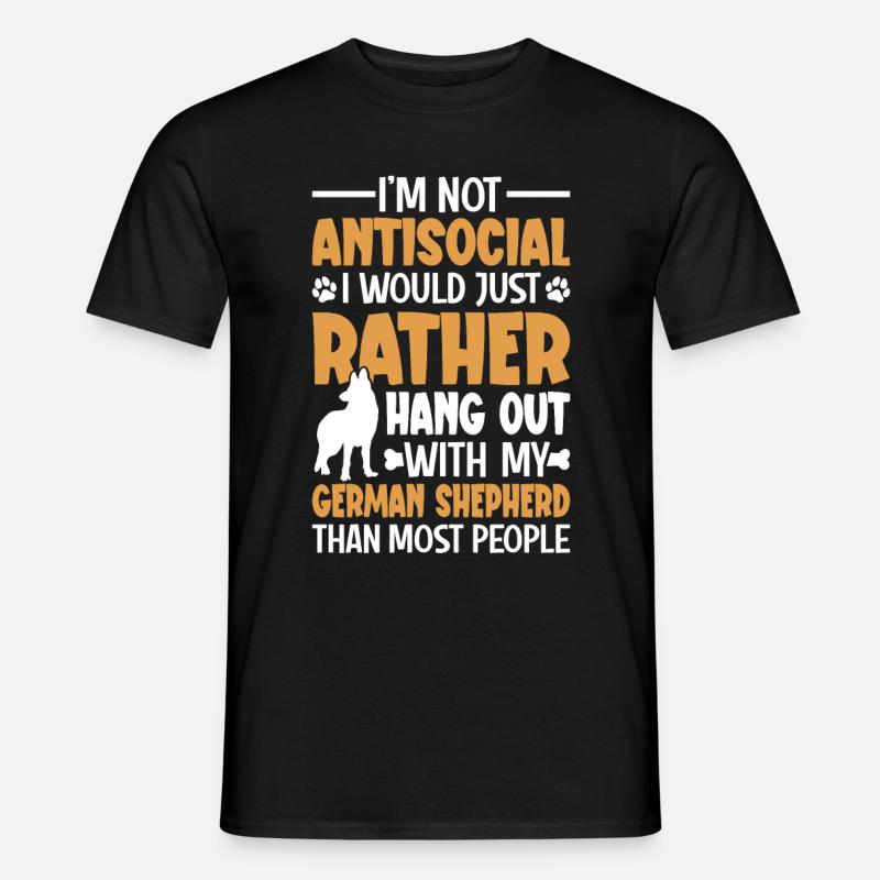 Hundebesitzer Schäferhund - Männer T-Shirt - Schwarz