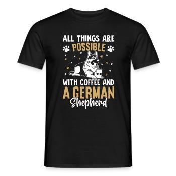 Deutscher Schäferhund Geschenkidee Hunde - Männer T-Shirt - Schwarz - Vorne - AI Model Male 178 light (178cm)