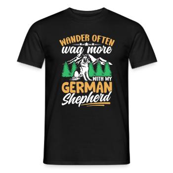 Sheepdog - Men's T-Shirt - black - Front - AI Model Male 178 light (178cm)